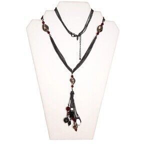 Lia Sophia "Flamenco" Y-Drop Necklace Pearl & Glass 26-29"